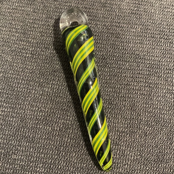 Abstract handmade hand blown glass wearable art pendant for necklace unisex - Picture 4 of 14